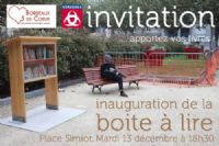 Inauguration de la boîte à lire. Le mardi 13 décembre 2011 à Bordeaux. Gironde. 